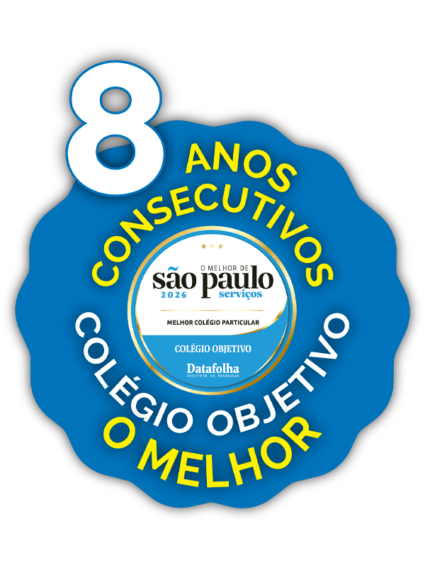 Colégio Objetivo vencedor por sete anos consecutivos do prêmio O Melhor de São Paulo na categoria Serviços