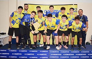 É campeão! Equipe de futsal sub-16 do Objetivo vence Liga de Esportes Escolares 2024