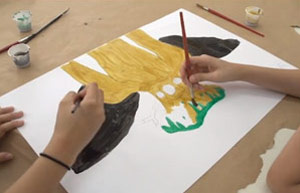 Aula de Arte: alunos do 9.º ano aprendem técnica de têmpera a ovo - 2019